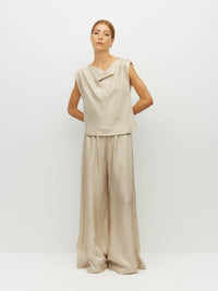 Palazzo Pant (Soft Matte Satin) Champagne Crush