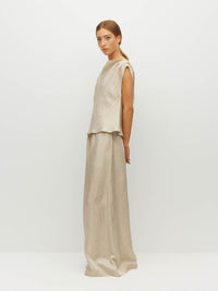 Palazzo Pant (Soft Matte Satin) Champagne Crush
