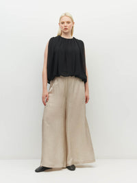 Palazzo Pant (Soft Matte Satin) Champagne Crush