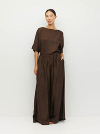 Palazzo Pant (Soft Matte Satin) Chocolate Crush
