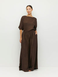 Palazzo Pant (Soft Matte Satin) Chocolate Crush