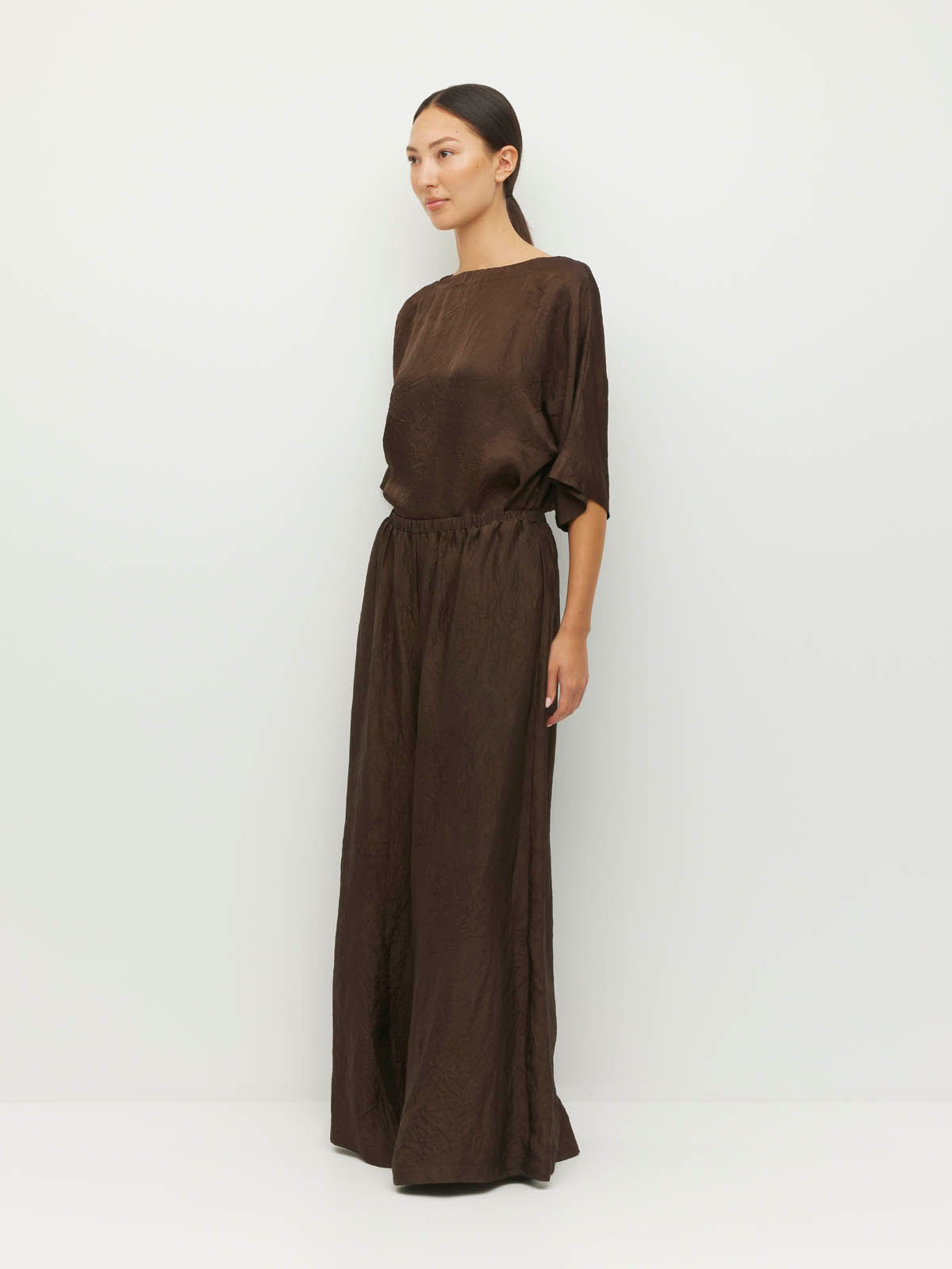 Palazzo Pant (Soft Matte Satin) Chocolate Crush