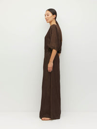Palazzo Pant (Soft Matte Satin) Chocolate Crush