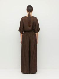 Palazzo Pant (Soft Matte Satin) Chocolate Crush