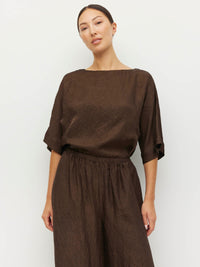 Palazzo Pant (Soft Matte Satin) Chocolate Crush