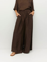 Palazzo Pant (Soft Matte Satin) Chocolate Crush