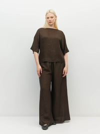 Palazzo Pant (Soft Matte Satin) Chocolate Crush