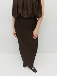 Tate Dress (Soft Matte Satin) Chocolate Crush