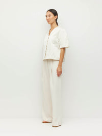 Vesper Jacket (Sculptural Satin) Antique Pearl