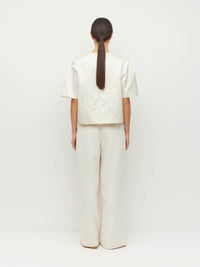 Vesper Jacket (Sculptural Satin) Antique Pearl