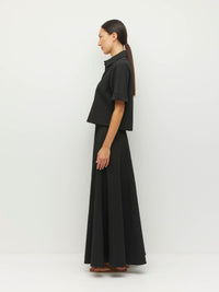 Everly Shirt (Thread Line Cotton) Black Linear