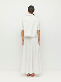 Everly Shirt (Thread Line Cotton) White Linear