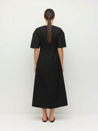 Finley Dress (Tech Twill Suiting) Black