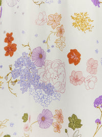 Juliette Hogan Em Skirt (Afterglow Floral Cotton) Blanc - bias-cut printed cotton skirt with elastic waistband, fully lined.