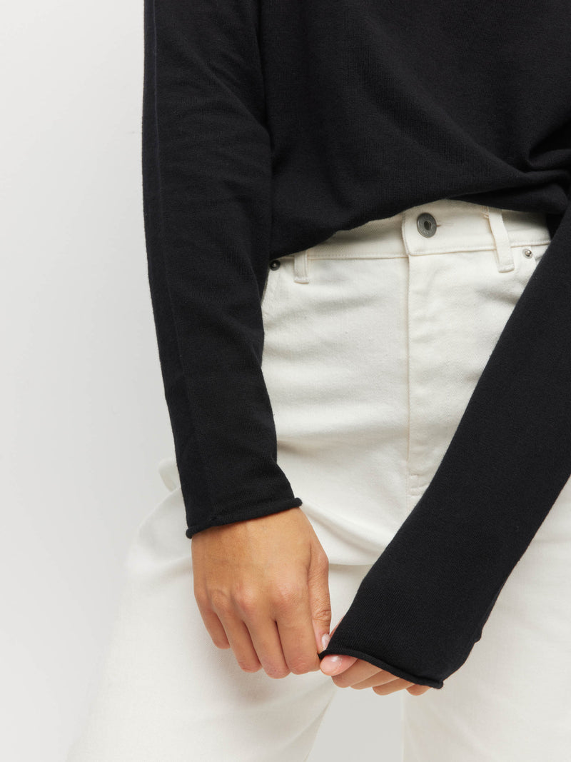 Brooke Trouser (Denim) Ivory