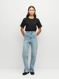 Relaxed Straight Leg Jean (Denim) Worn Blue