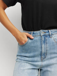 Relaxed Straight Leg Jean (Denim) Worn Blue
