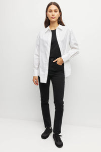 Straight Leg Jean (Denim) Black Enzyme