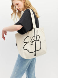 JH Motif Tote (Canvas) Natural/Black