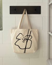 JH Motif Tote (Canvas) Natural/Black