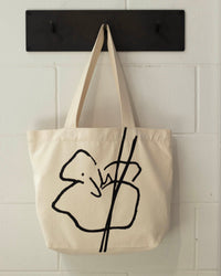 JH Motif Tote (Canvas) Natural/Black