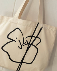JH Motif Tote (Canvas) Natural/Black