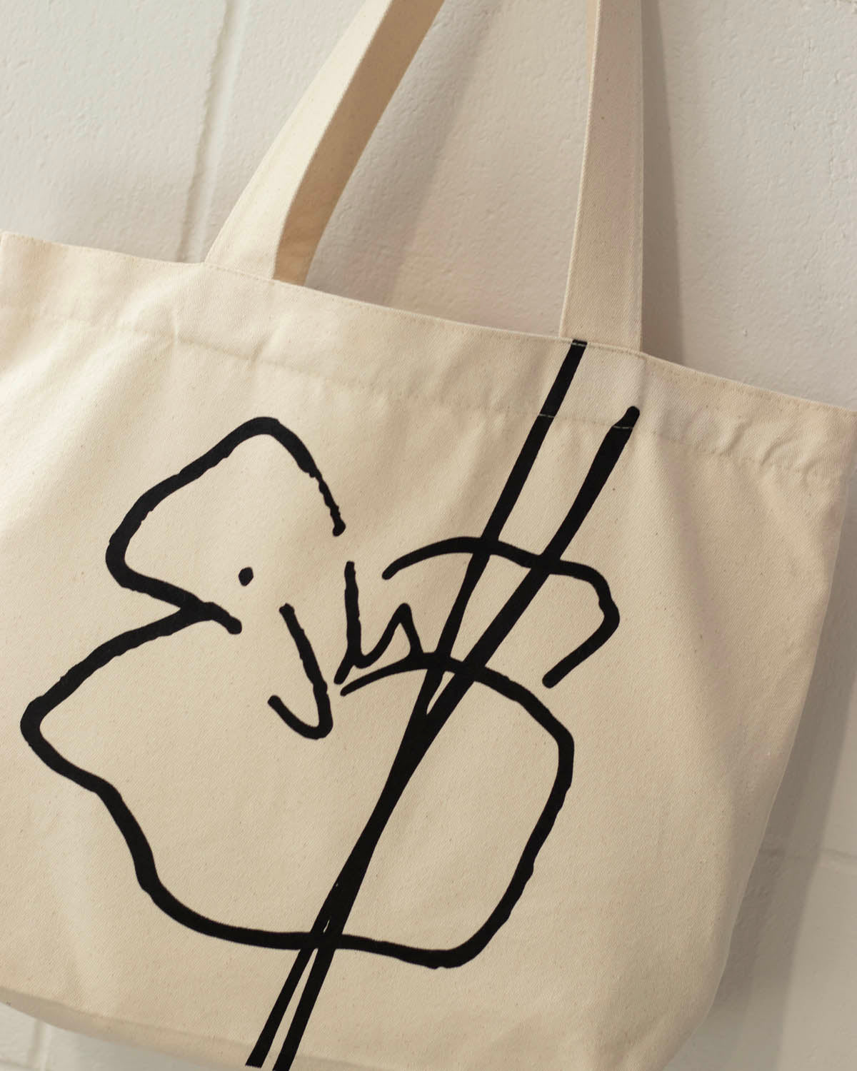 JH Motif Tote (Canvas) Natural/Black