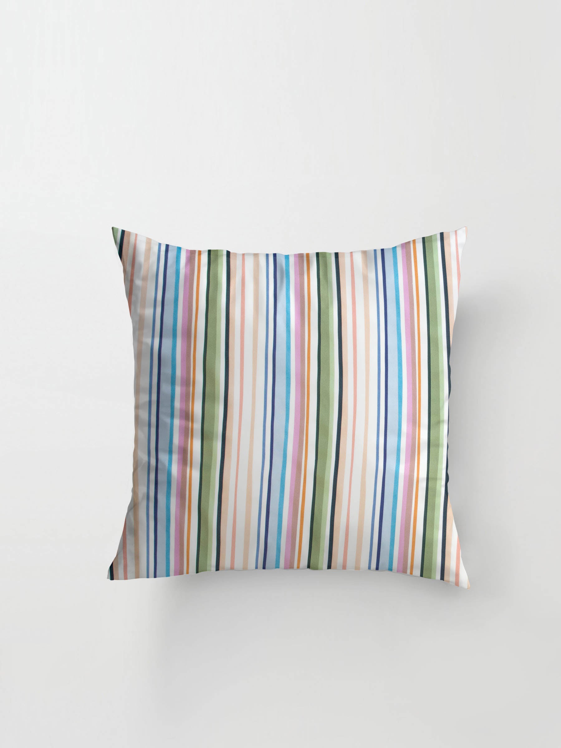 Cushion Cover Pair (Candy Stripe Organic Cotton) Pastel Stripe