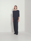 Milan Top (Fine Crepe) Navy