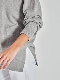 JHL Crew Sweater (Cotton Cashmere) Grey Marle