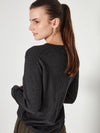 JHL L/S Luxe T (Luxe Cotton Cashmere) Charcoal