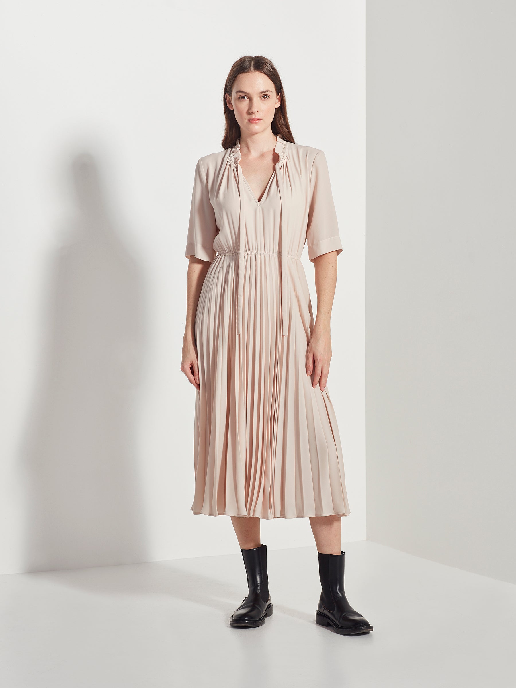 Her lip to La Rochelle Pleated Dress - ワンピース