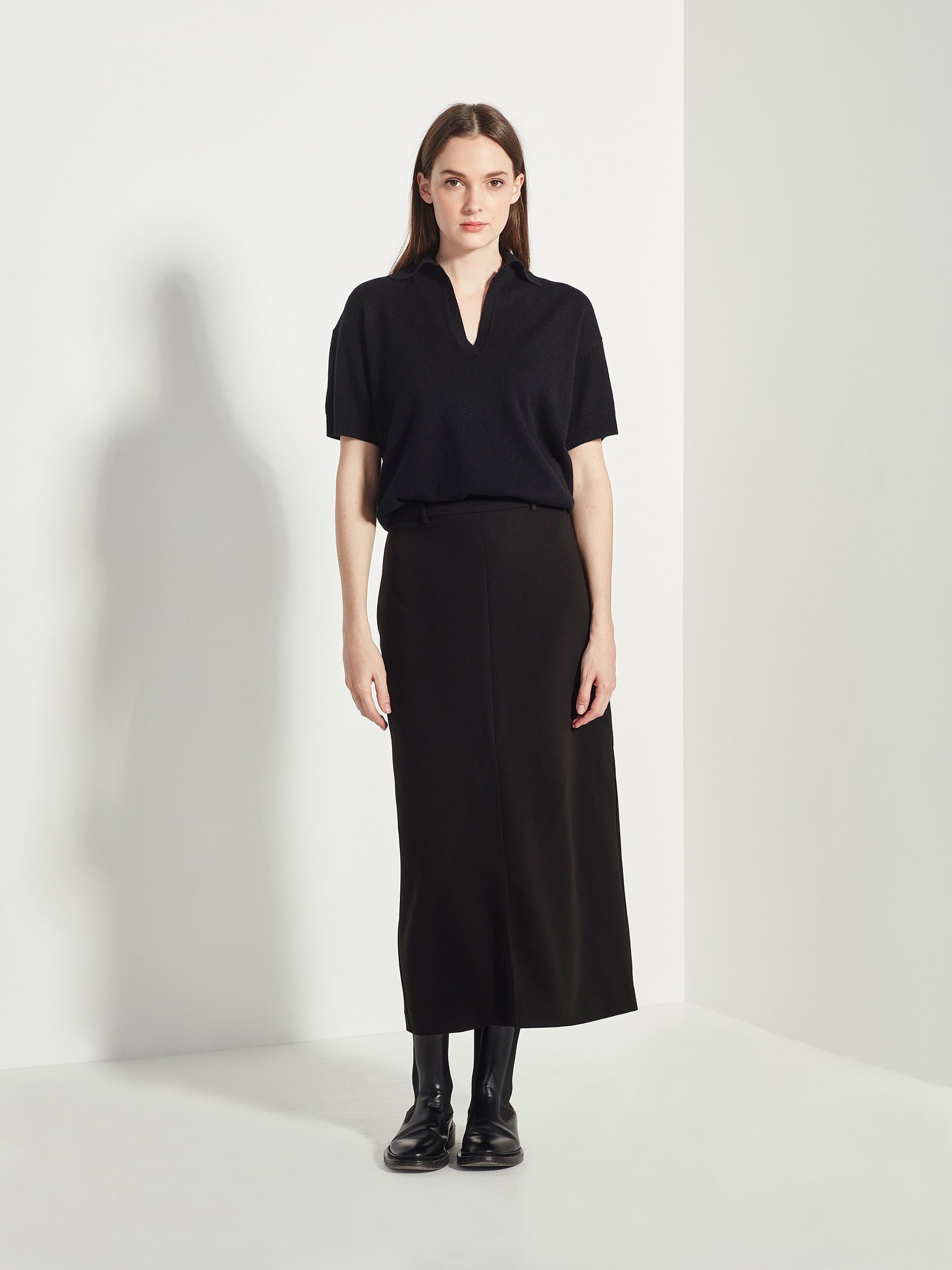 Valentino Crepe Couture Mini Skirt in Black | Lyst