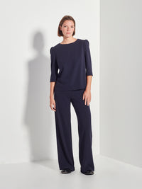 Milan Top (Fine Crepe) Navy