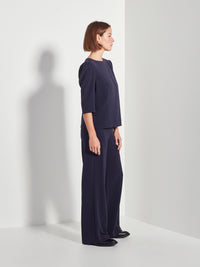 Milan Top (Fine Crepe) Navy