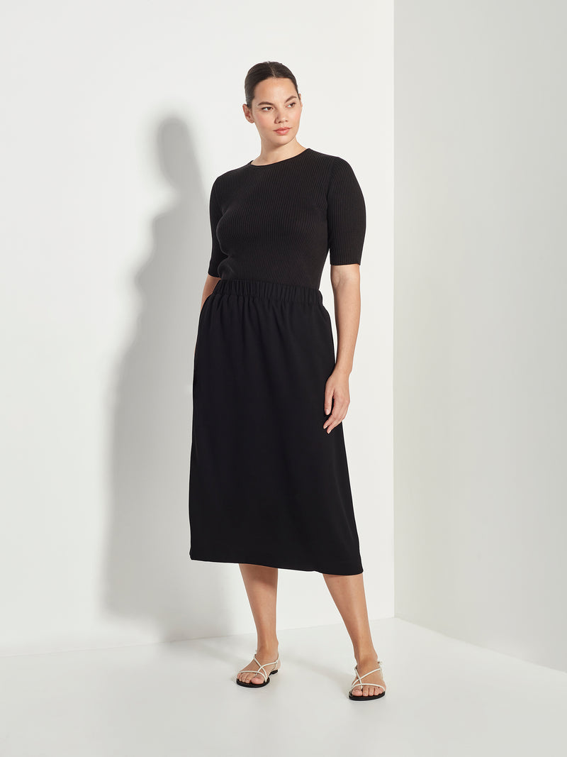 Sadie Skirt (Matte Crepe) Black