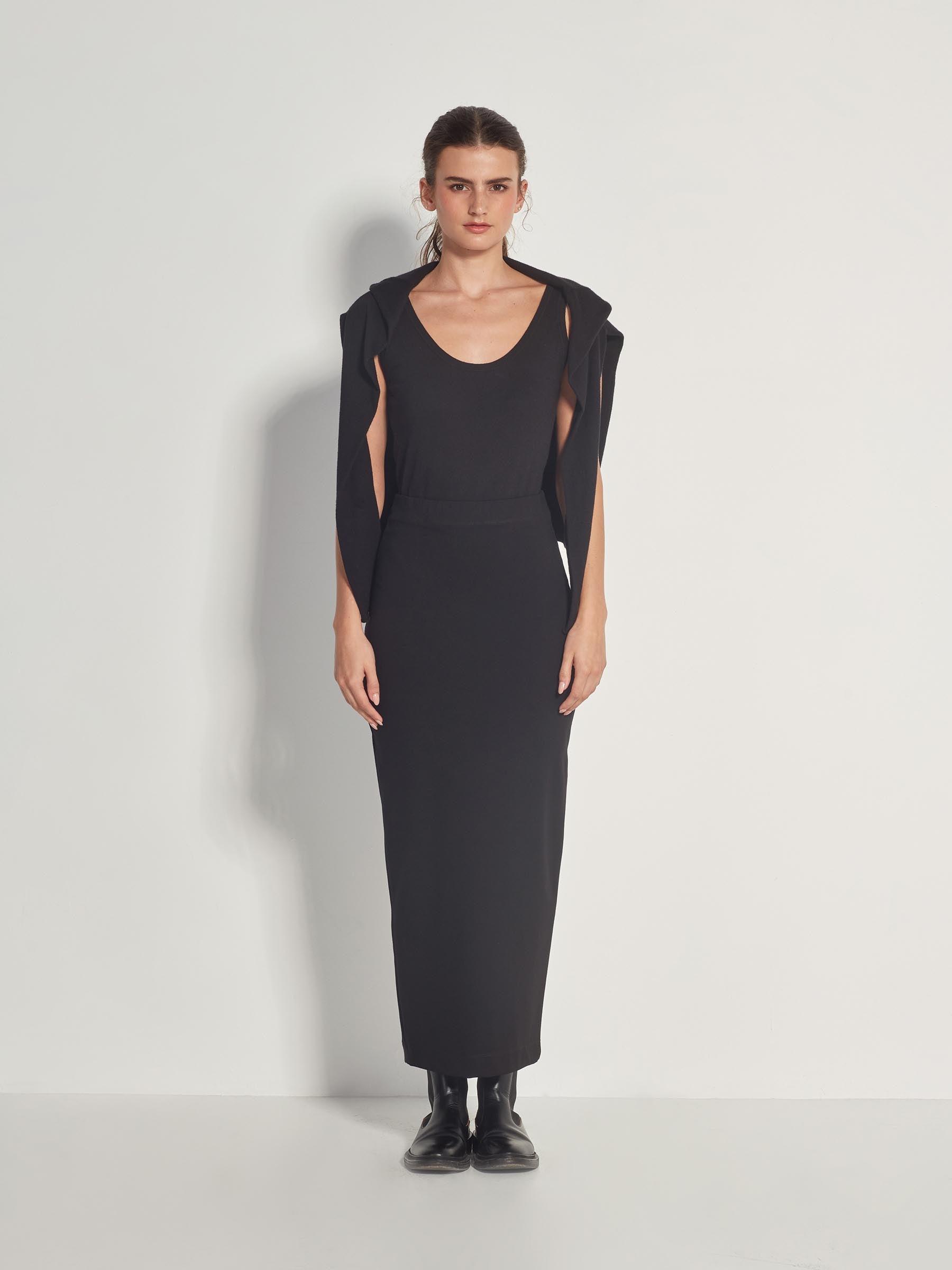 Viola Skirt Ponti Black Juliette Hogan