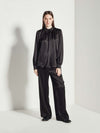 Alice Blouse (Dress Satin) Gloss Black