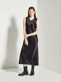 Fran Dress (Dress Satin) Gloss Black